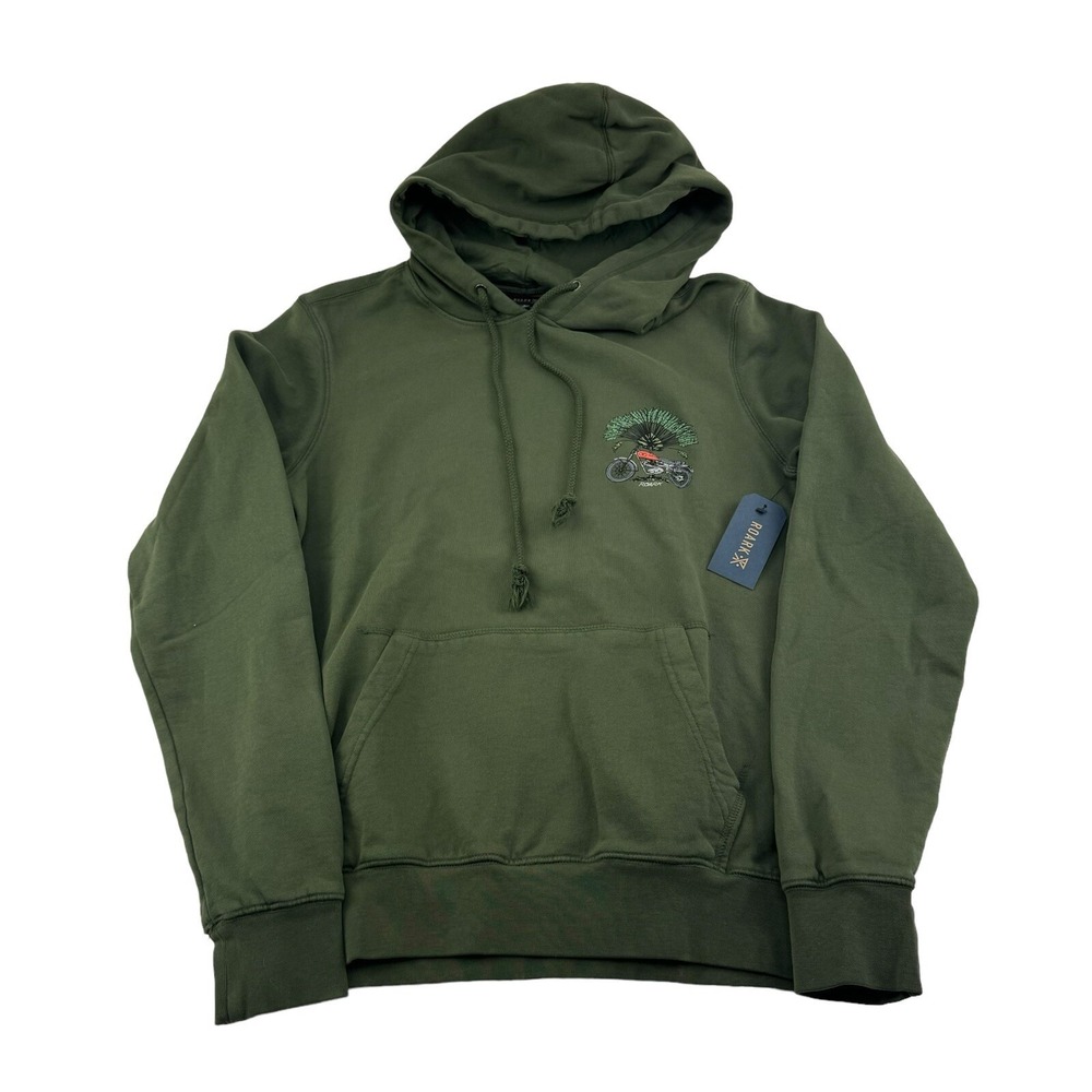 NWT Roark Shaded Fleece Dark‎ Military The Chase Graphic Hoodie Mens Size Small